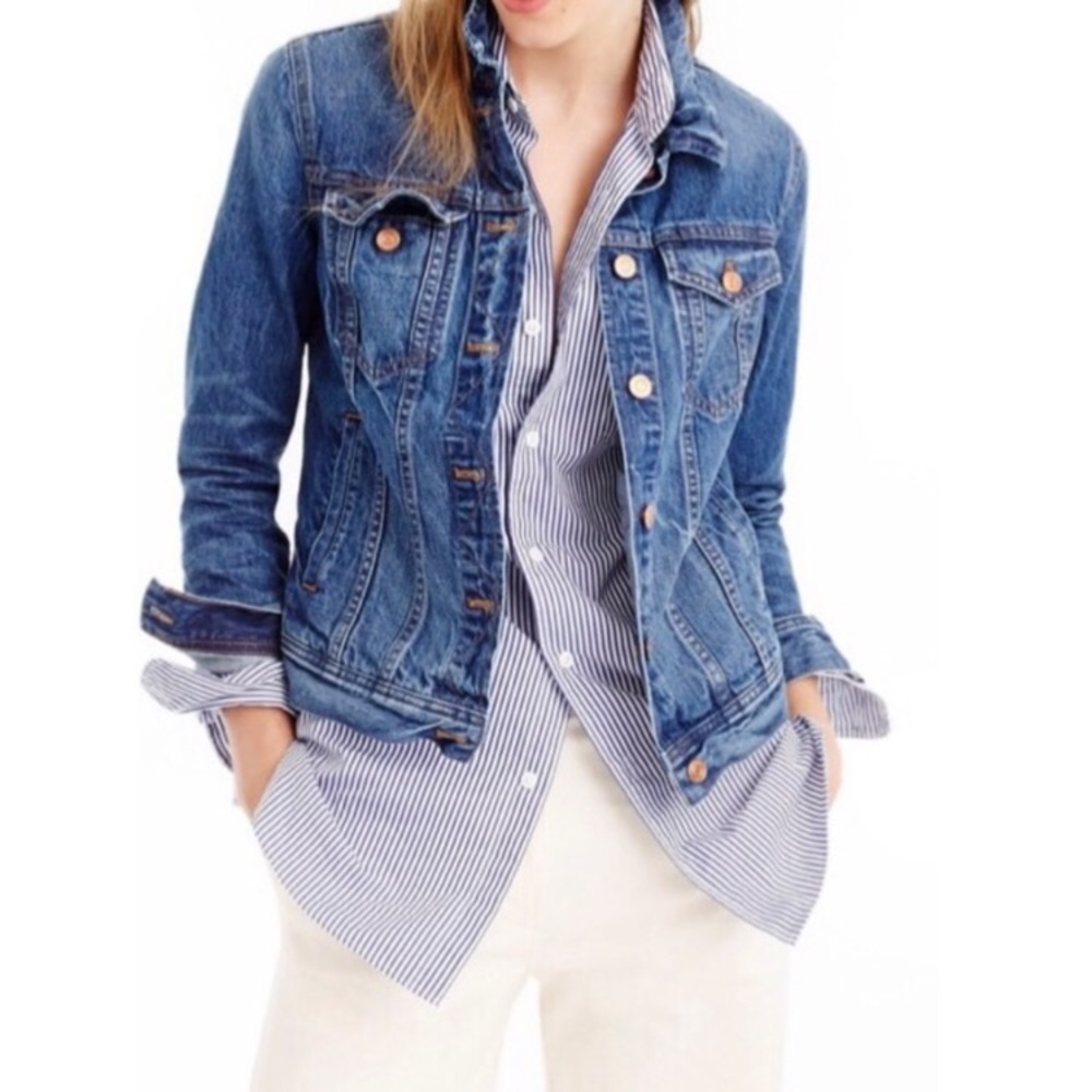 Jcrew indigo denim jacket